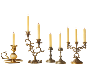 image of Sterling silver and silver plate candlesticks and candelabras